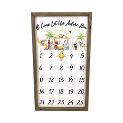 Watercolor Nativity Advent