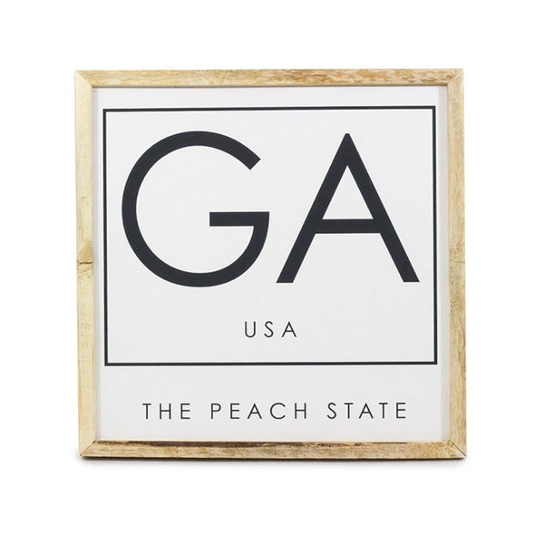GA Peach State <br>Framed Saying