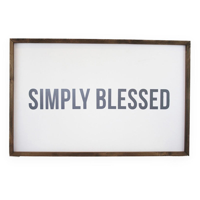 Simply Blessed <br>Framed Saying