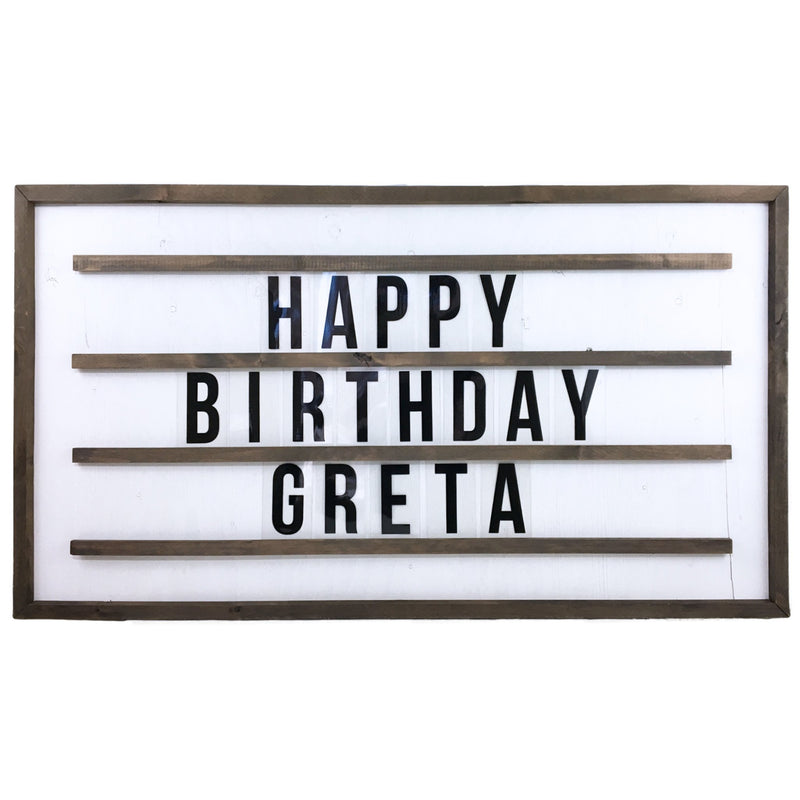 Large Horizontal Framed Marquee Board
