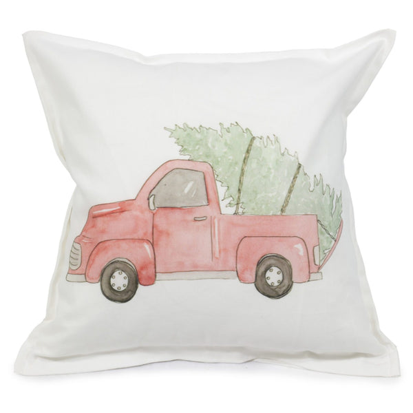 Christmas Tree Truck Pillow