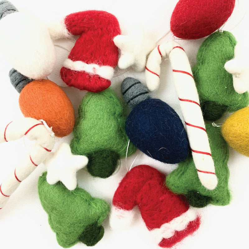 Felt Santa Hat Ornaments