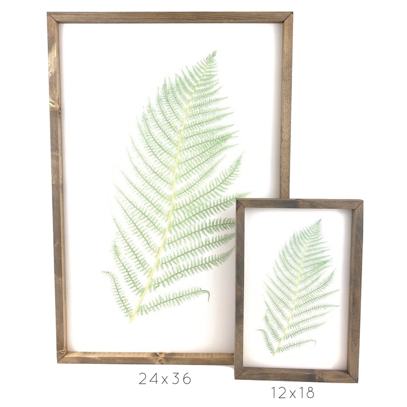Green Three Leaves <br>Framed Art