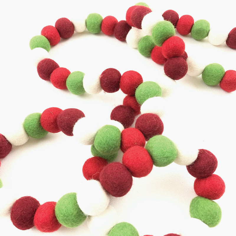 Christmas Felt Ball Garland