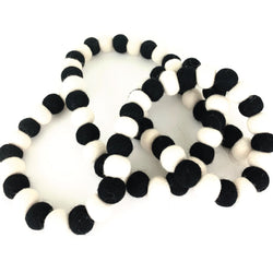 Black & White Felt Ball Garland