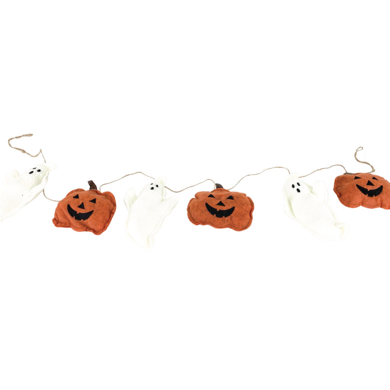 Felt Pumpkin and Ghost Garland