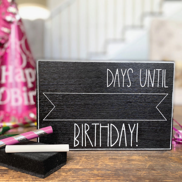 Days Until Birthday Large Countdown <br>Shelf Block
