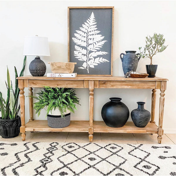 Black & White Fern Framed Art