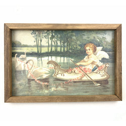 Swan and Cupid <br>Framed Art