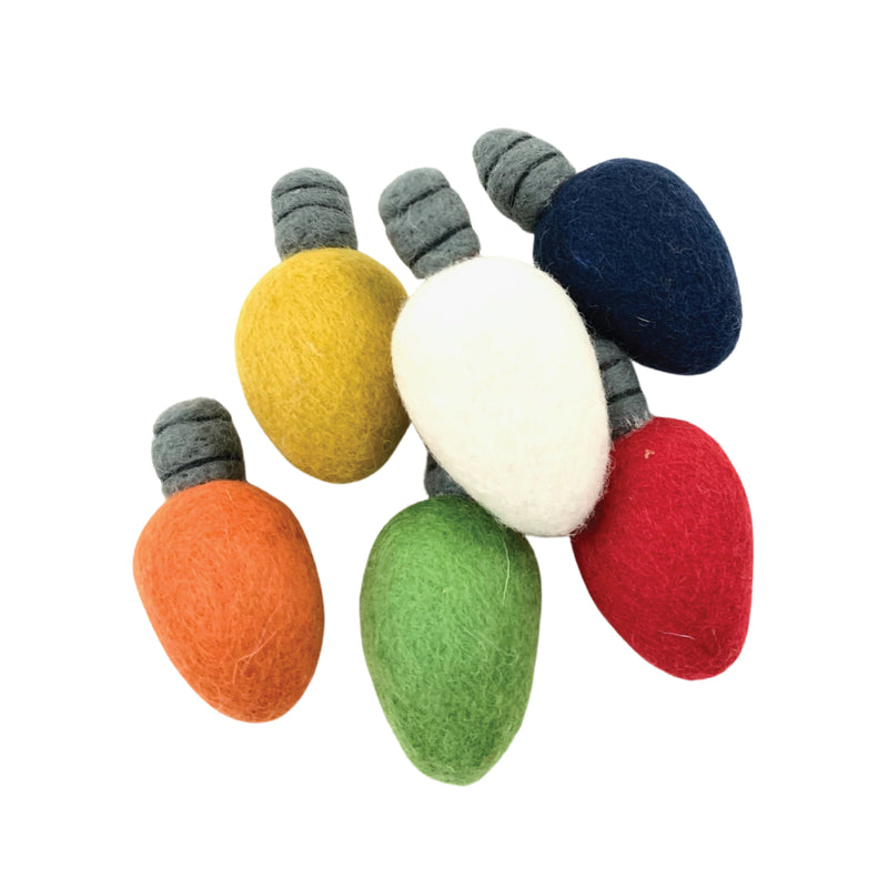 Felt Christmas Bulb Ornaments