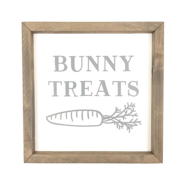 Bunny Treats Carrot <br>Framed Saying
