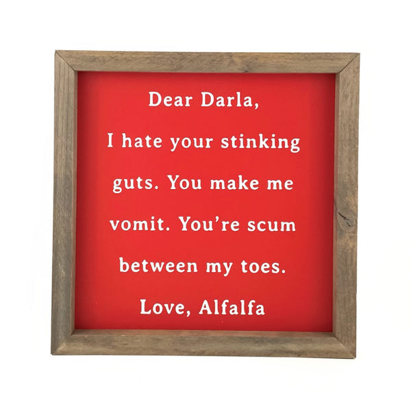 Dear Darla <br>Framed Saying