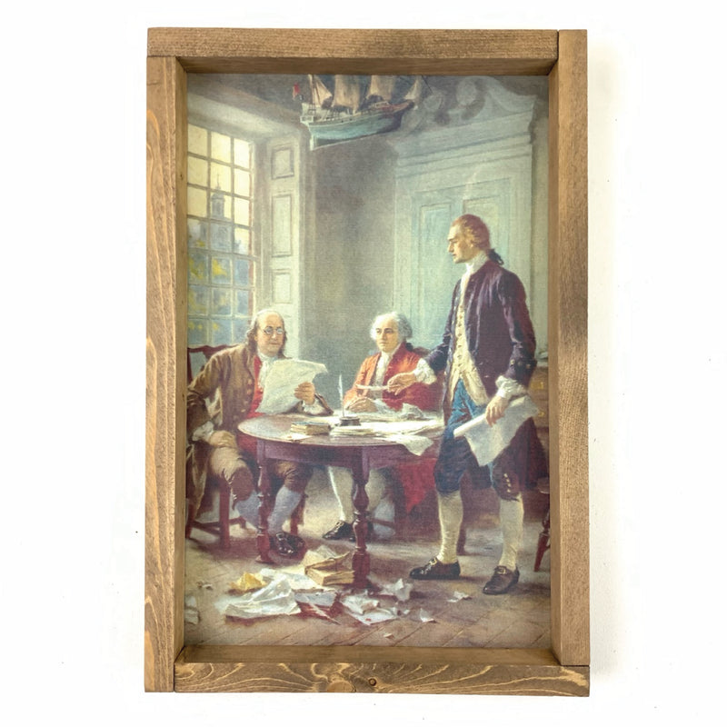 Writing The Declaration of Independence Framed Art