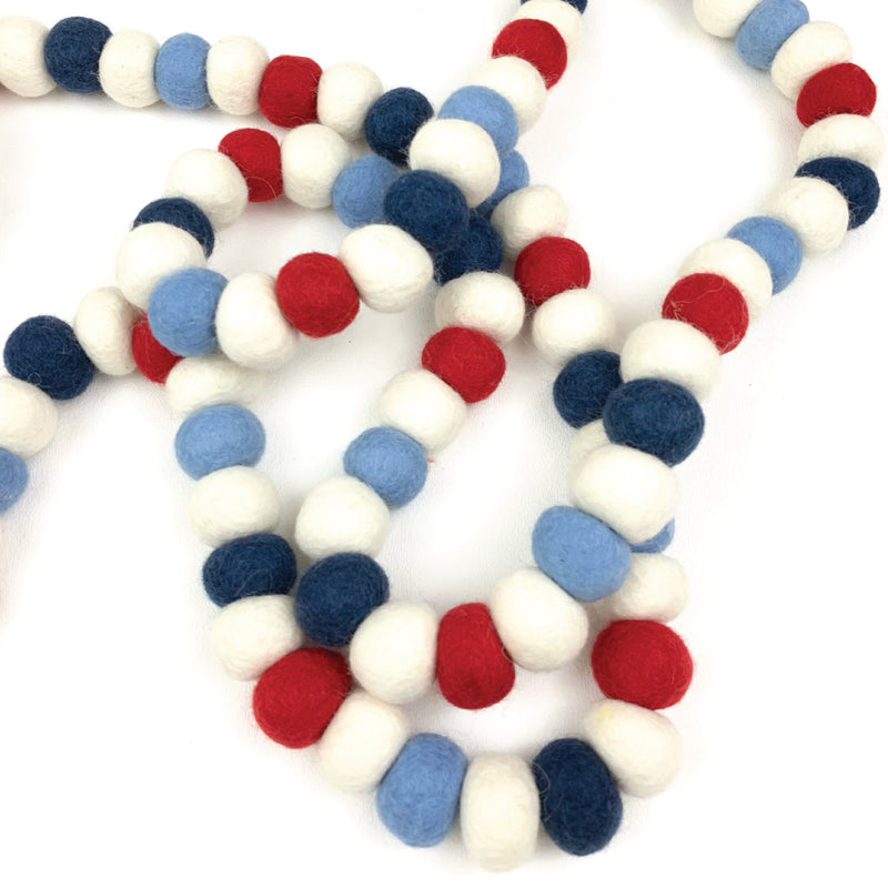 Americana Felt Ball Garland