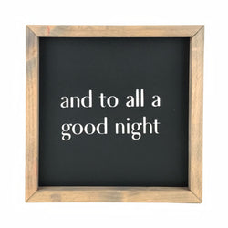And To All A Good Night Square <br>Framed Print