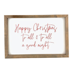 Happy Christmas To All Script <br>Framed Print