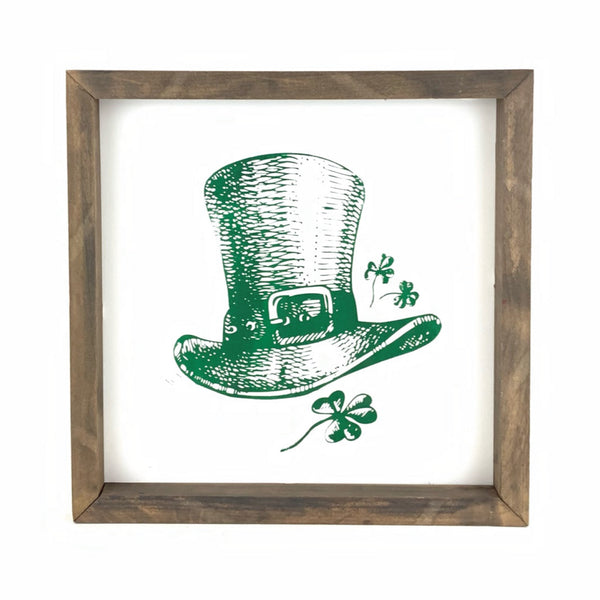 Vintage Leprechaun Hat <br>Framed Art