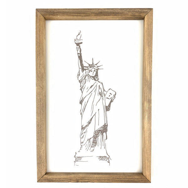 Statue of Liberty Sketch <br>Framed Art