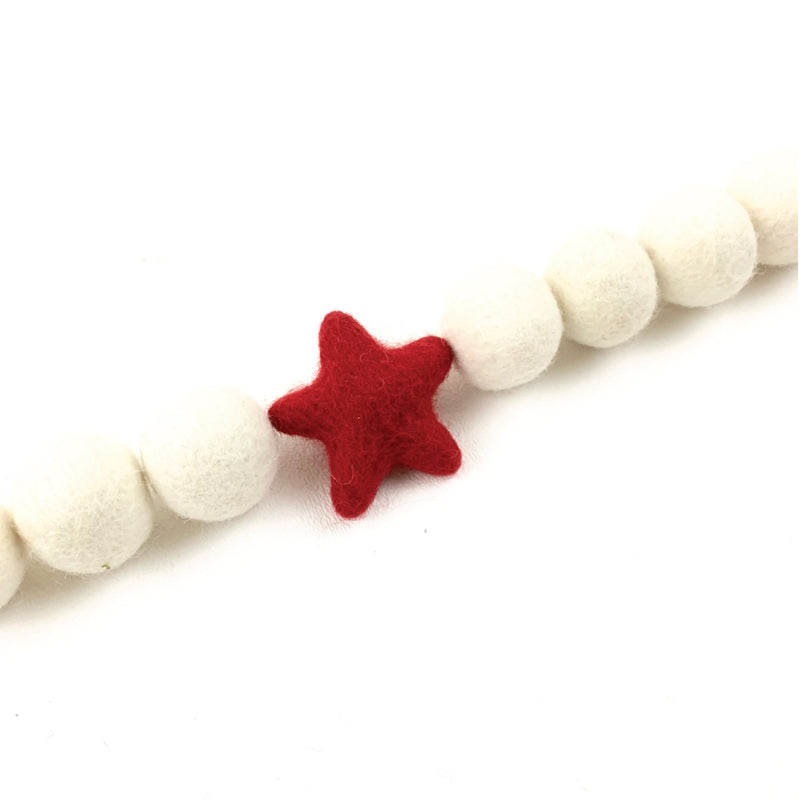 Felt Ball and Star Garland