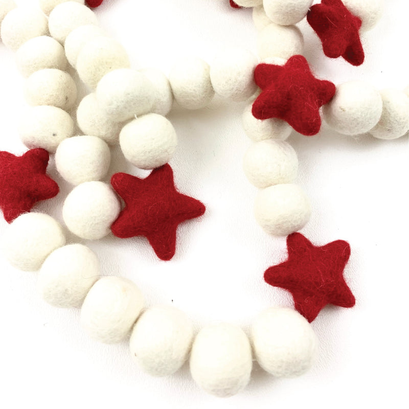 Felt Ball and Star Garland