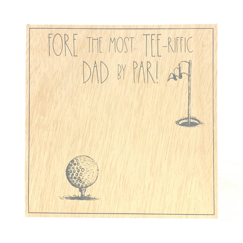 Most Tee-Riffic Dad By Par <br>Father's Day Handprint Keepsake