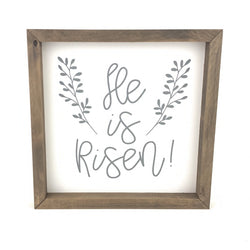 He Is Risen Sprigs <br>Framed Saying