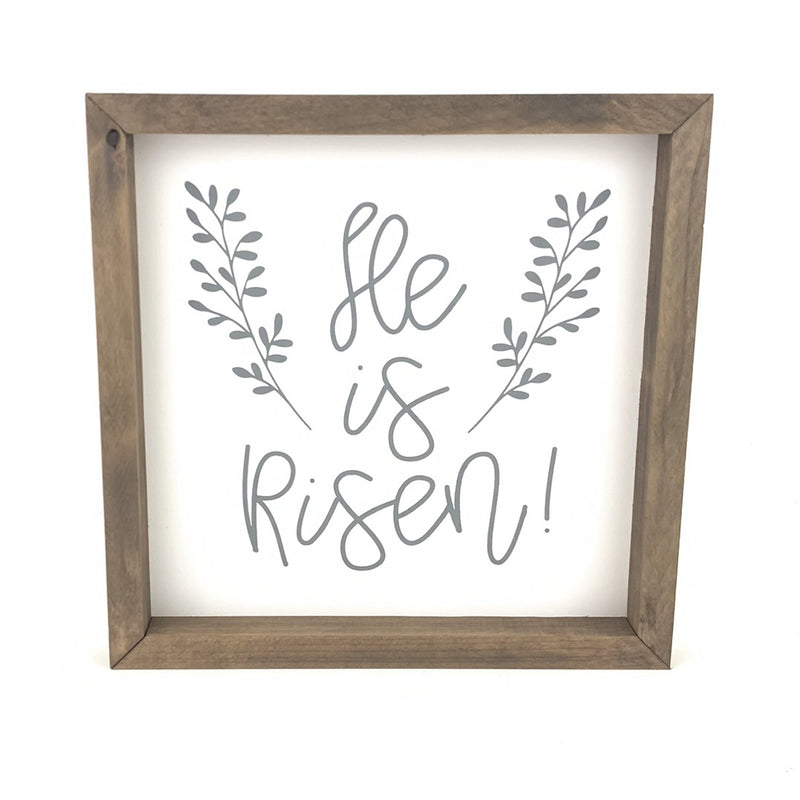 He Is Risen Sprigs <br>Framed Saying