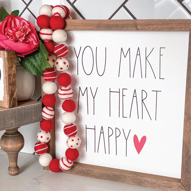 You Make My Heart Happy <br>Framed Saying