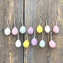Felt Egg Ornaments (Set of 12)