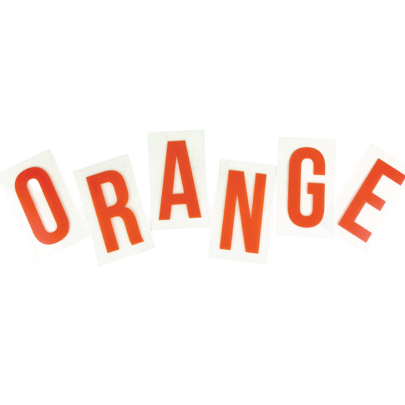 Orange Marquee Letters