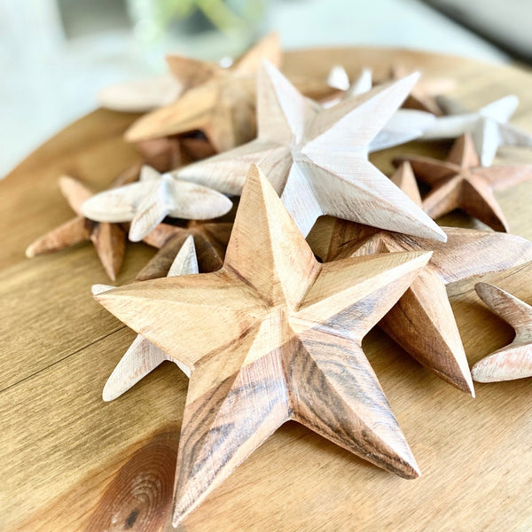 Wood Carved Star