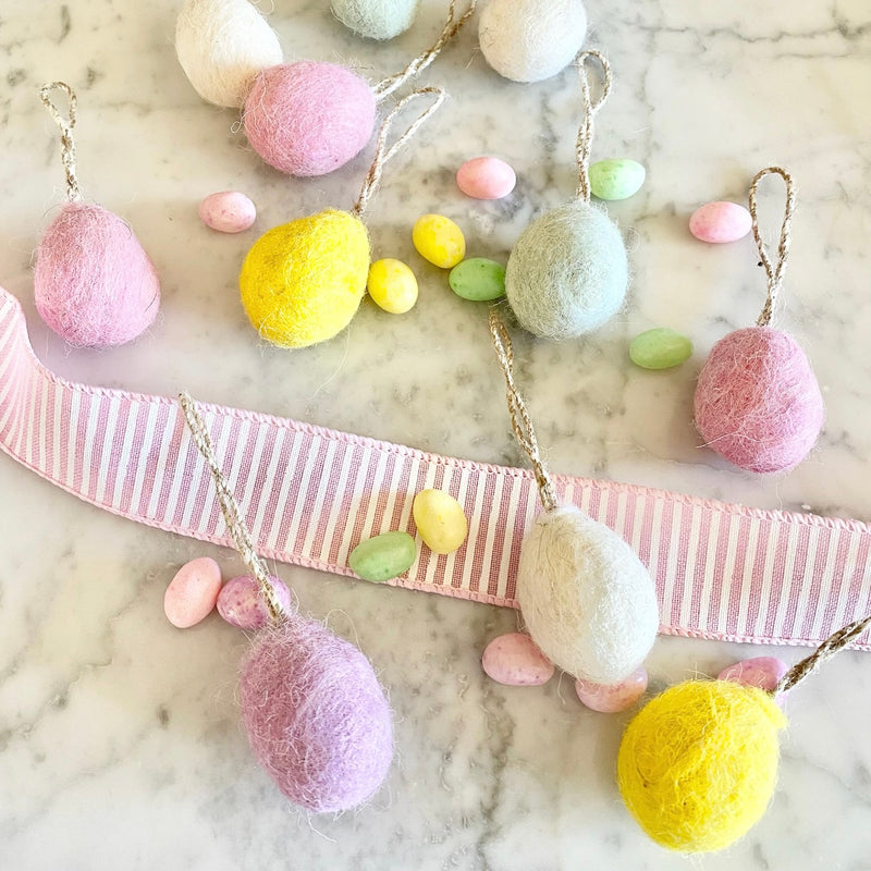 Felt Egg Ornaments (Set of 12)