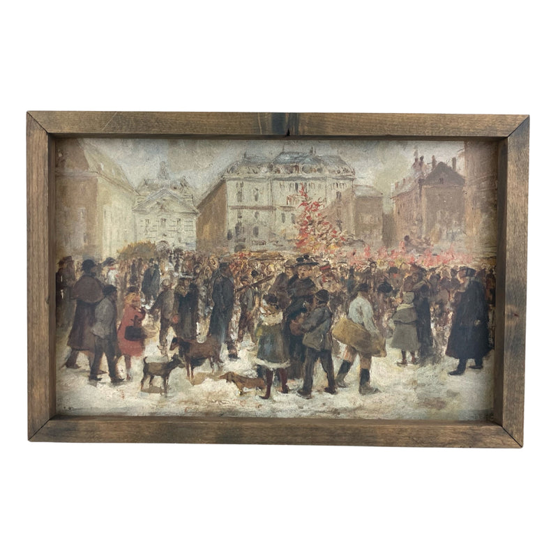 Vintage Christmas Market <br>Framed Print