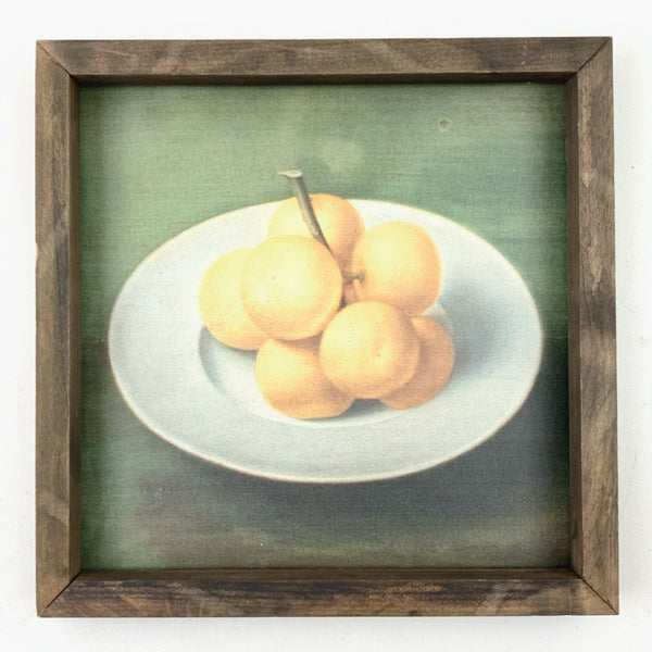Still Life with Oranges on a Plate <br>Framed Art