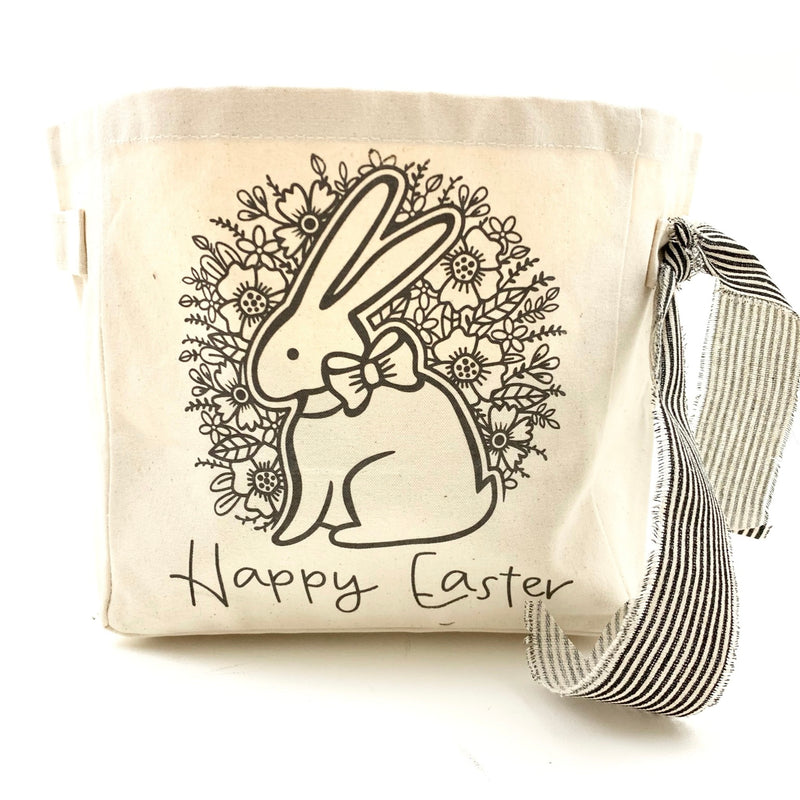 Happy Easter Bunny <br>Canvas Easter Basket