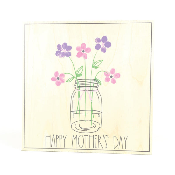 Jar of Flowers <br>Mother's Day Fingerprint Keepsake