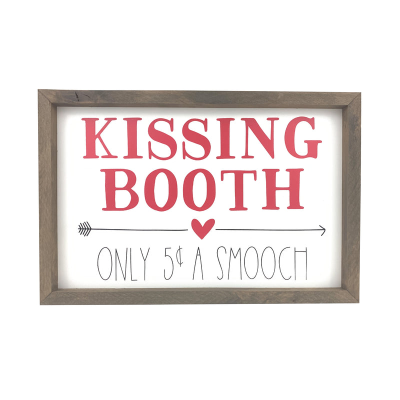 Kissing Booth <br>Framed Saying