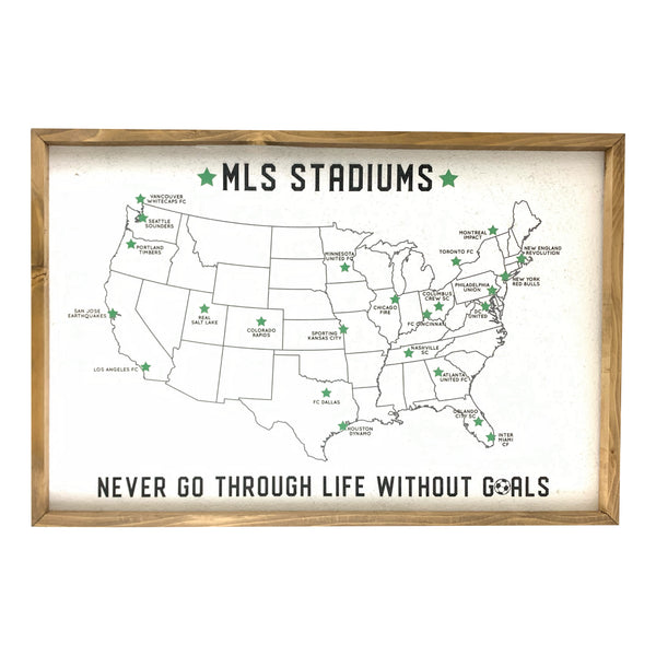 MLS Stadium Map Pinboard