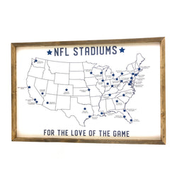 NFL Stadium Map Pinboard