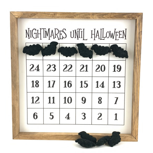 Nightmares Until Halloween <br>Magnetic Countdown