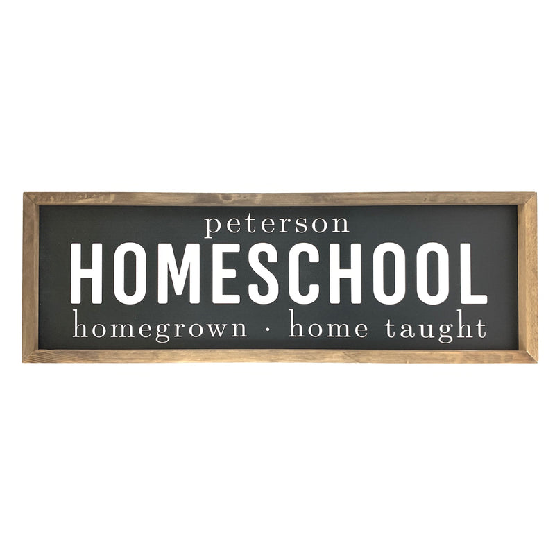 Personalized Homeschool <br>Framed Saying