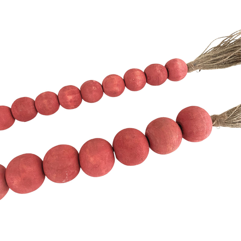 Red Wood Beads