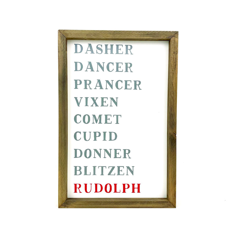Reindeer Names <br>Framed Print