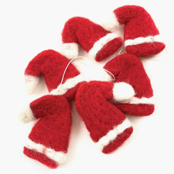 Felt Santa Hat Ornaments