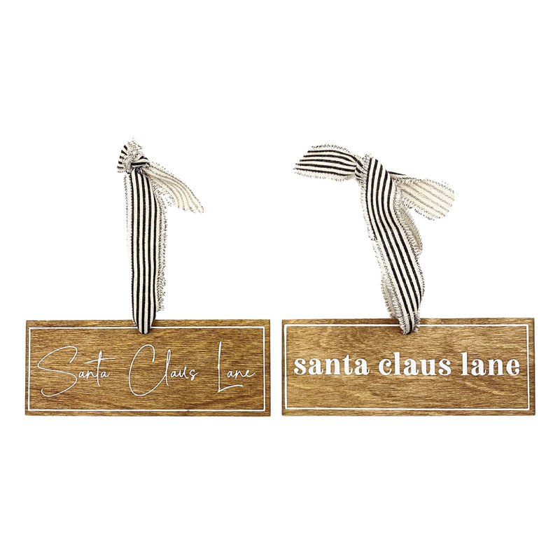 Santa Claus Lane Sign Ornament