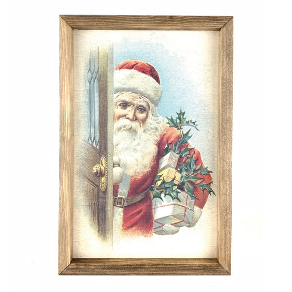 Santa Bringing Gifts <br>Framed Print