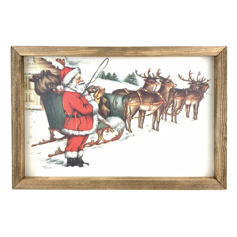 Santa and Sleigh <br>Framed Art