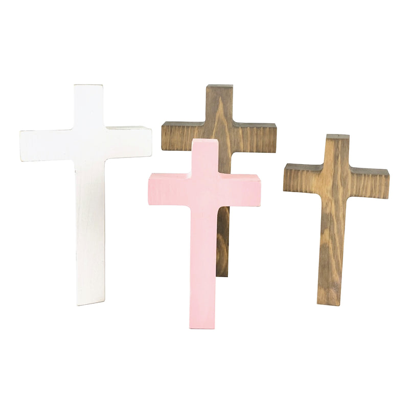 Cross Wood Shape <br>Set of Three