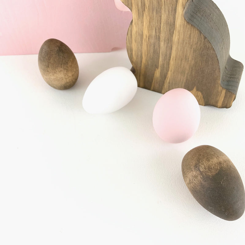 Egg Wood Shape <br>Set of Six