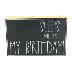 Sleeps Until My Birthday Large Countdown <br>Shelf Block